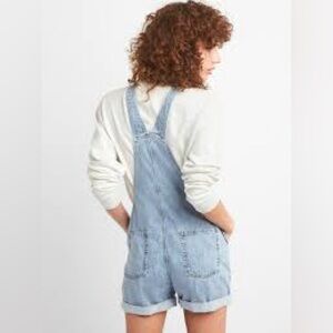 Gap Blue Denim Overall Shorts Size Small
